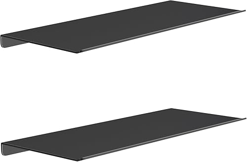 Miniatura 13 de MKO Estantes flotantes de 12 pulgadas para pared, estante pequeño de metal montado en la pared para baño, dormitorio, sala de estar, cocina,
