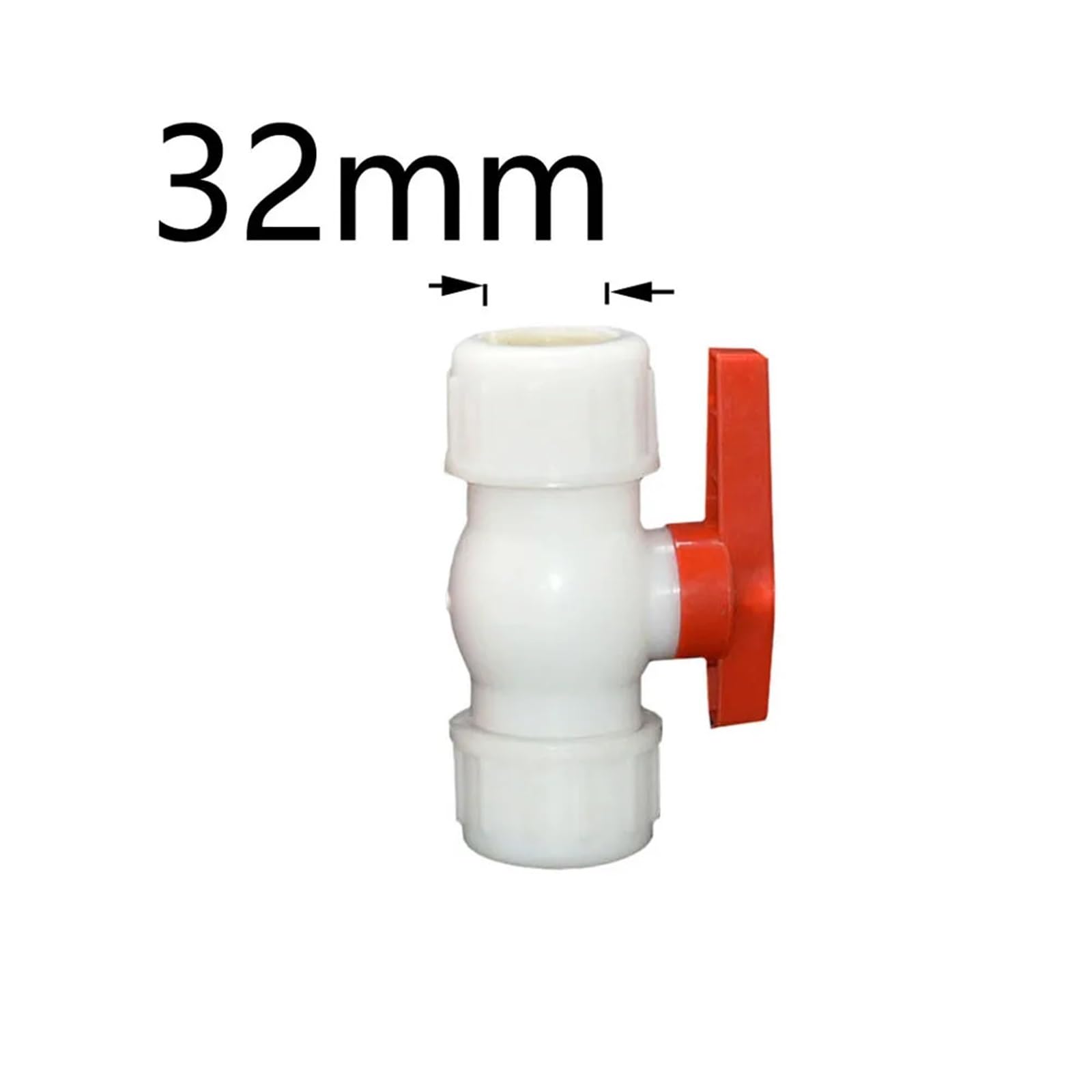 Zawór kulowy PVC z gwintowanym zamknięciem, Trójnik do rur wodociągowych z PVC PE, kulowy, szybkozłącze 3-drogowe/2-drogowe 20-63 mm(50mm x repair)