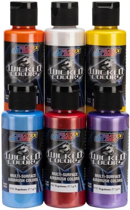 Wicked Colors Paint Sets – W132-02 Wicked Colors Essential Pearl Set – 6 x 2oz