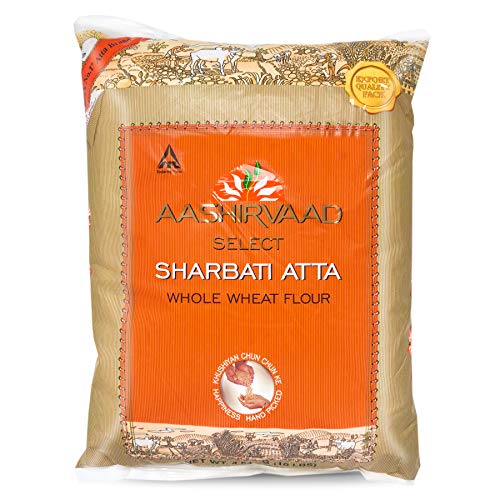 Aashirvaad Select Superior Sharbati Whole Wheat Atta, Aashirvaad Atta, King of Wheat, Product of India (10lb)