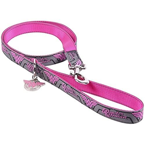 ForFanPets - Correa Perro Superheroes de Wonder Woman - Licencia Oficial DC Comics