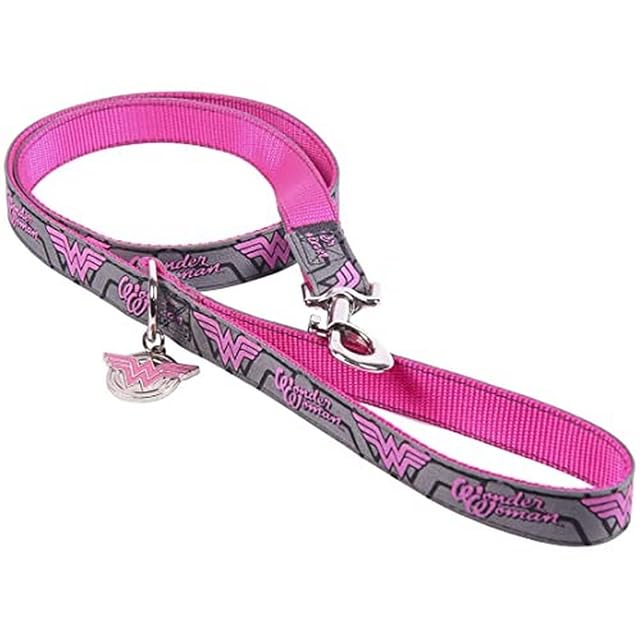 ForFanPets - Correa Perro Superheroes de Wonder Woman - Licencia Oficial DC Comics