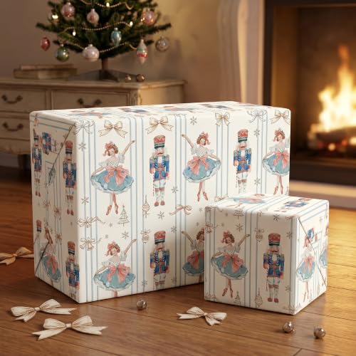 Vintage Christmas Wrapping Paper Roll  - image 7