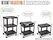 Stand Steady AV Cart with Locking Cabinet, Adjustable Height, UL Certified, Steel Frame, Black
