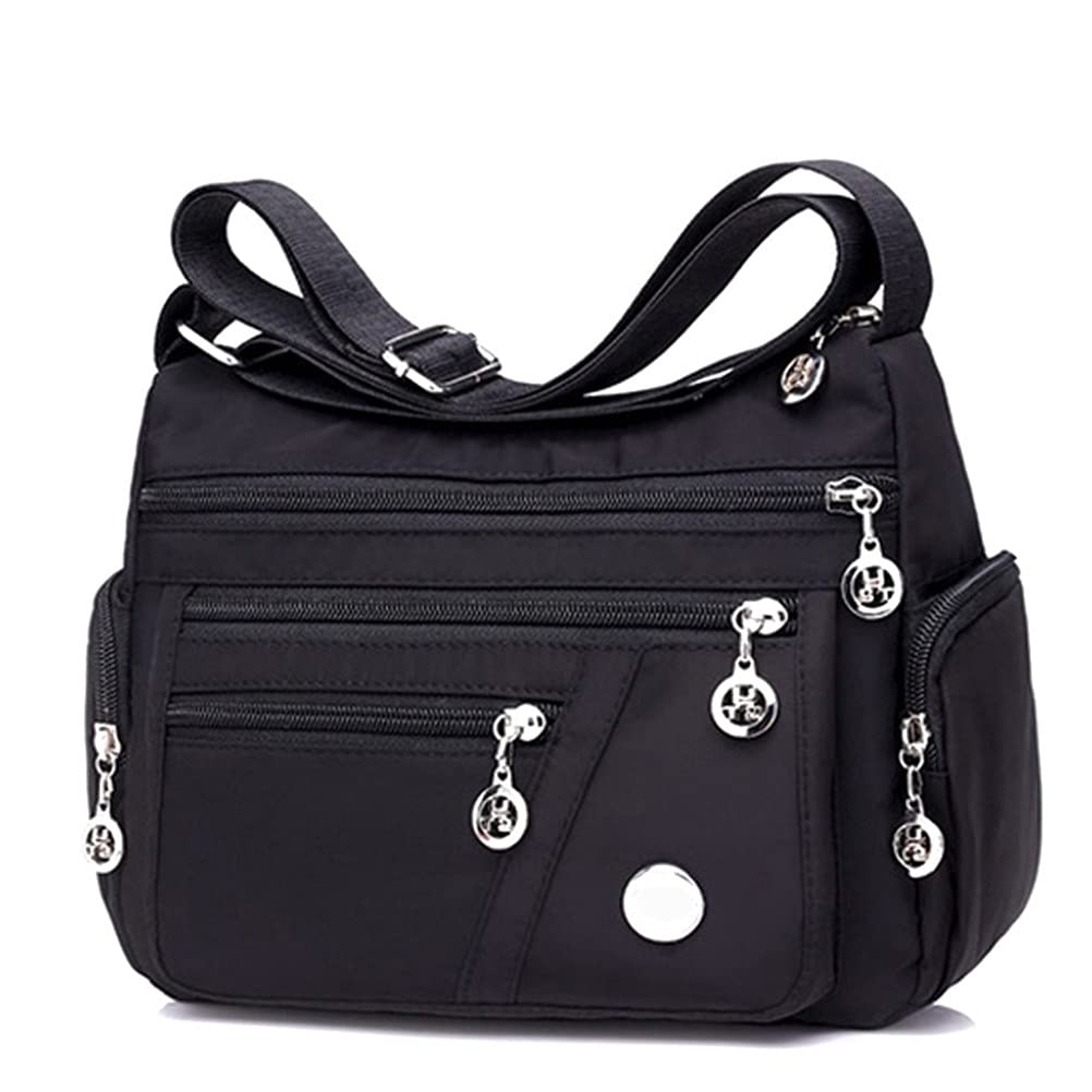 Sac à bandoulière multi-poches femme grande capacité nylon léger