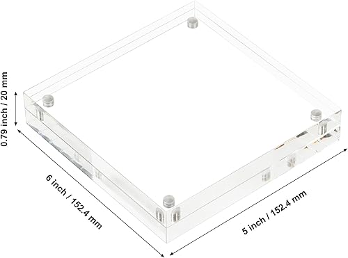 Vista 39 de ECOSEAO Marco de fotos acrílico de 4 x 6, paquete de 5 marcos de fotos magnéticos transparentes con soporte para marco de fotos, el mejor regalo