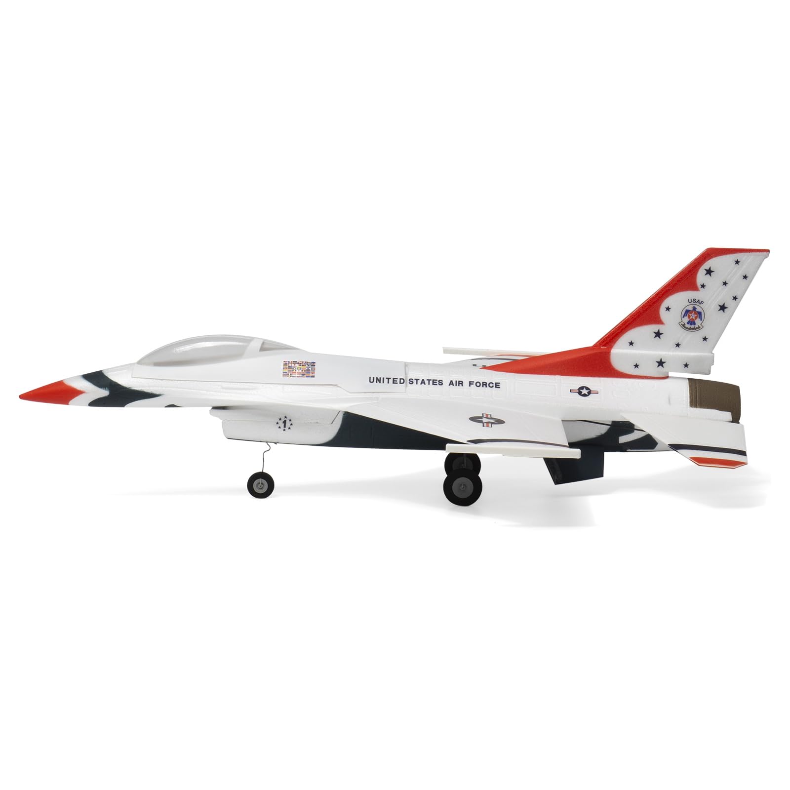 MinimumRC F-16 Thunderbird 290mm Wingspan 30mm EDF RC Jet Fighter – 2.4GHz Remote Control Plane, RTF/BNF, Ultra-Lightweight, Hidden Servos, All-Moving Tails (BNF(Built-in Protocol))