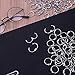 Antner 120PCS 0.75 Inch Loose Leaf Binder Rings - Nickel Plated Small Metal Book Rings Keyrings for Paper, Index Cards, Flashcards, Keychains, Crafts, Home & Office Organization, Silver