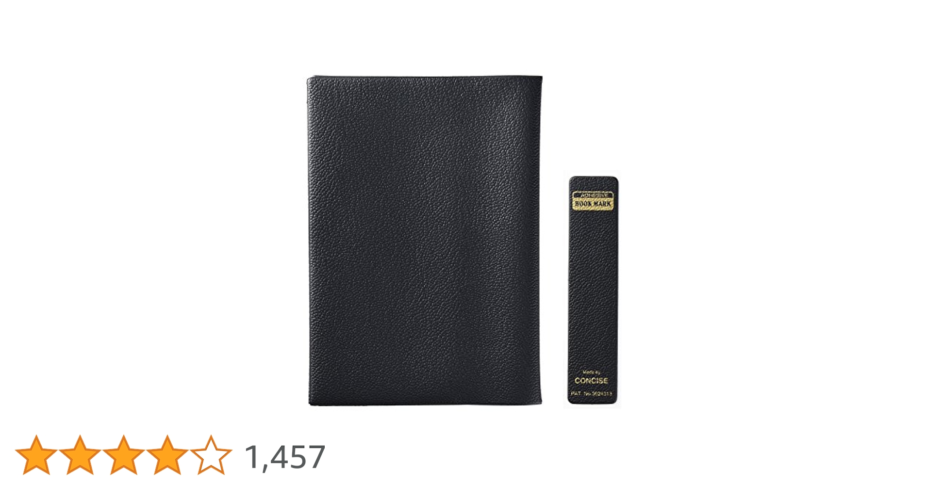 Amazon | コンサイス ブックカバー 皮革調 No.1 文庫 黒 323112