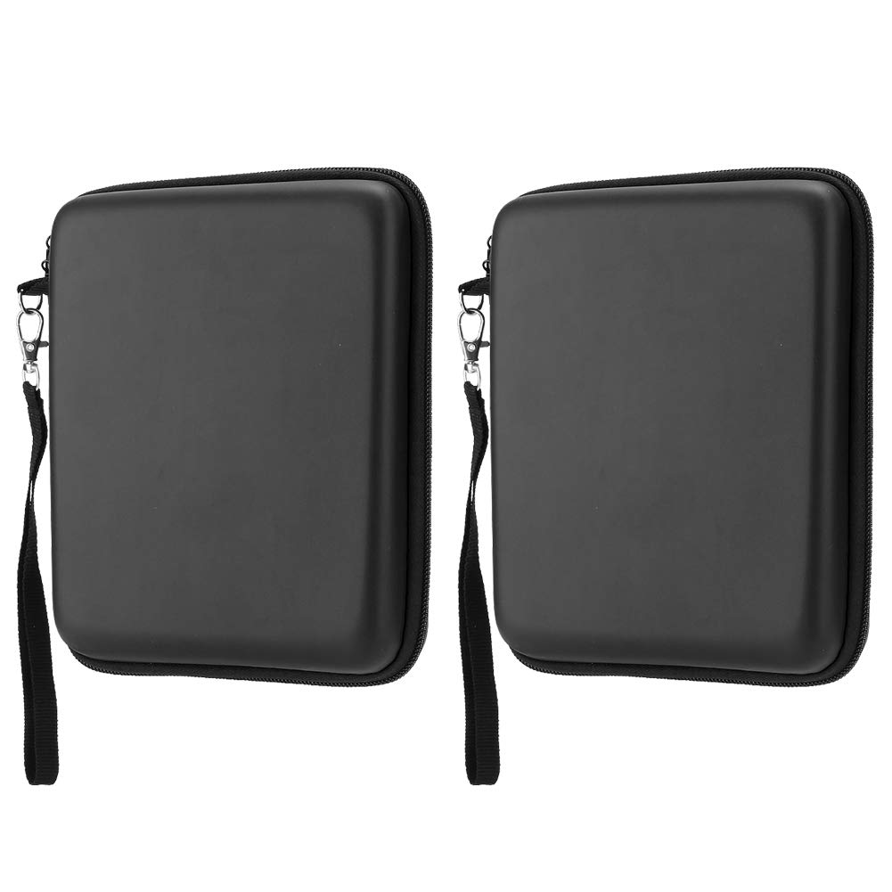 Étui de Transport 2 Pièces pour Console 2DS étui de Transport à Coque Rigide EVA Sac Portable avec Laçage pour Console 2DS et Accessoires (Noir)