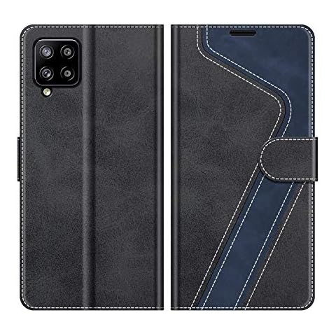 MOBESV Samsung Galaxy A42 5G Case, Phone Case For Samsung Galaxy A42 5G, Samsung Galaxy A42 5G Phone Cover, Flip Wallet Case for Samsung Galaxy A42 5G Phone Case, Black/Dark Blue Cover