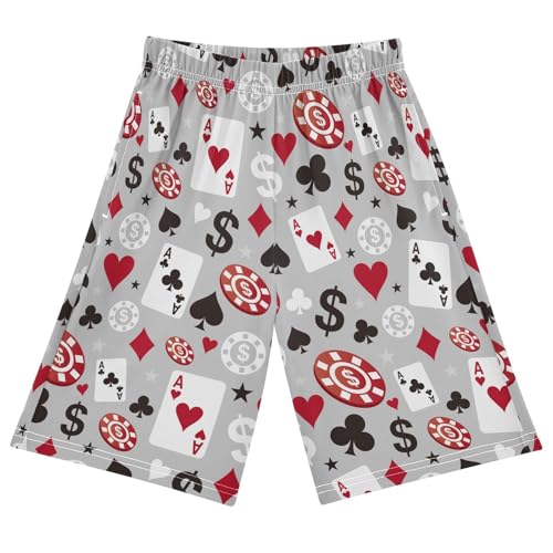 ALAZA Cartoon Chicken Leaf Pajama Shorts Sleep Shorts Pant Lounge Pajama Bottoms Elastic Waist with Pockets