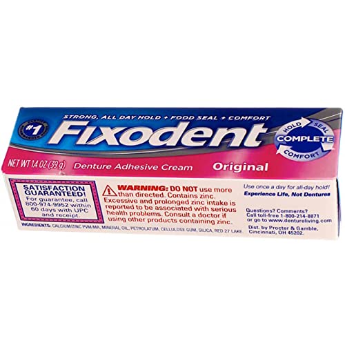 Creme Adesivo para Dentadura Original 39g, Fixodent