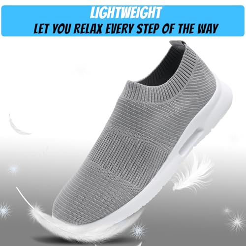 Image of Men's Running Shoes Lightweight Breathable Athletic Sneakers Non Slip Comfortable Walking Tennis Shoes for Gym Workout