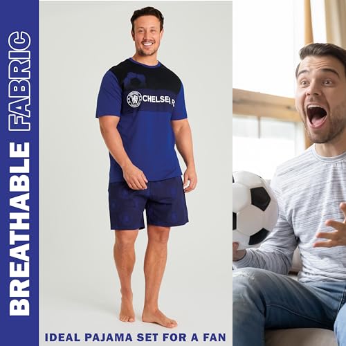 Chelsea F.C. Pajamas for Men Teens Short PJs Set Sleepwear Soccer Loungewear4