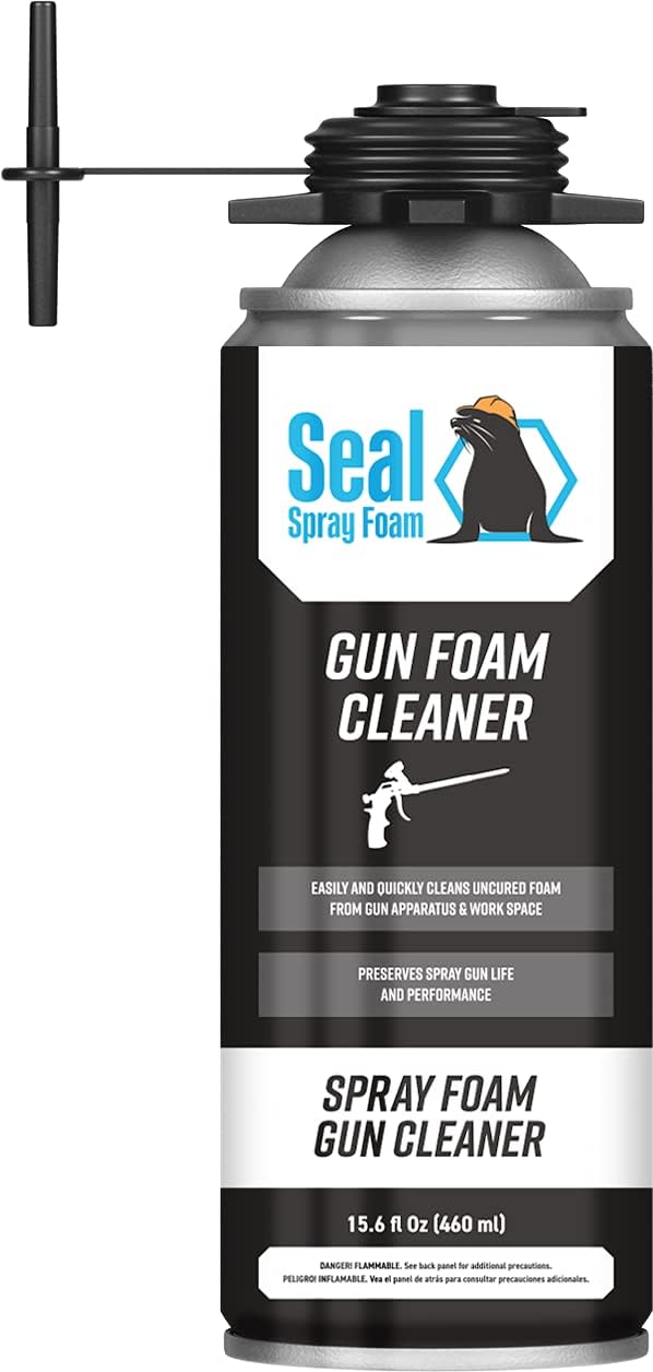 Seal Spray Foam Dispensing Gun Cleaner 16.9 OZ Can (1 Case - Qty 12 CANS)