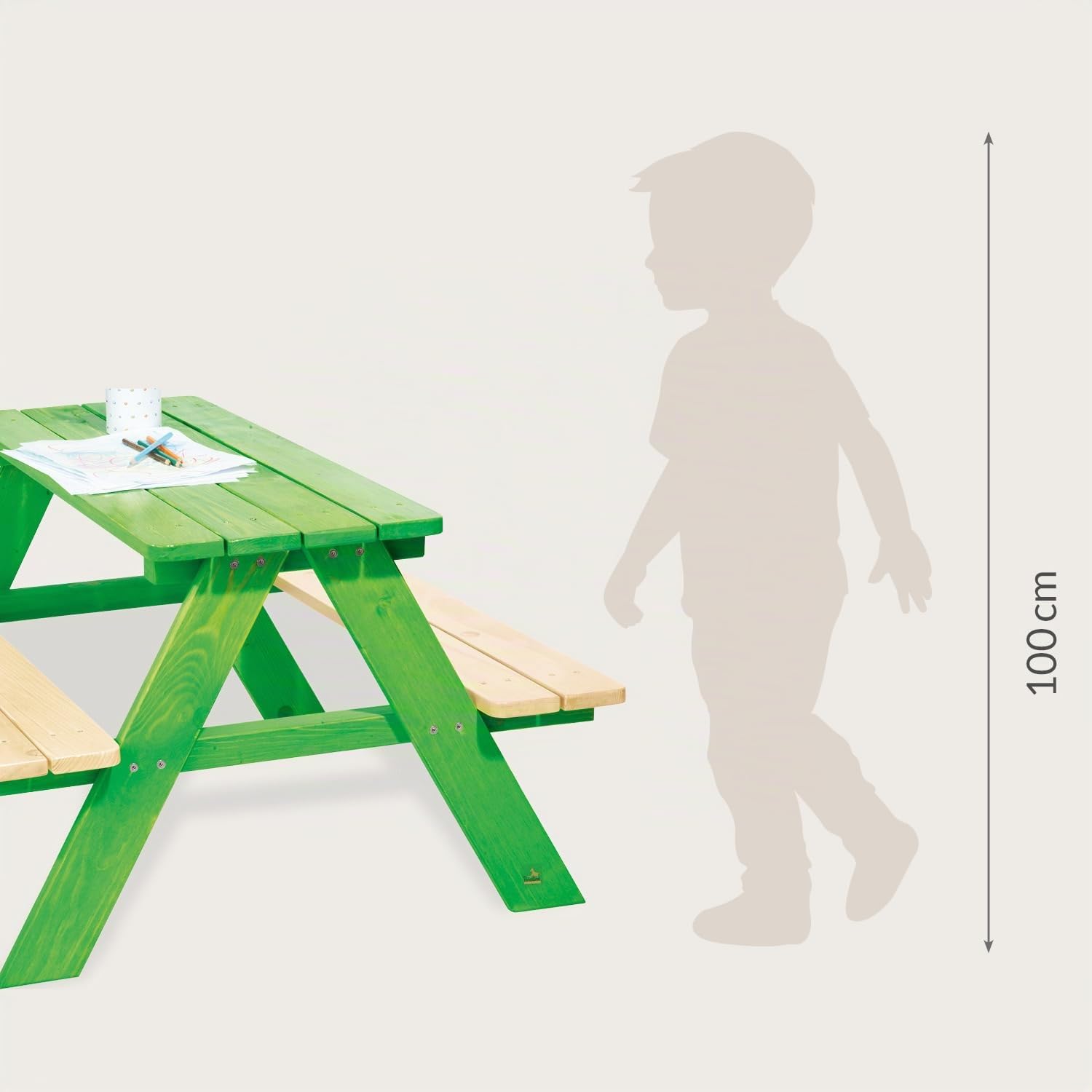Pinolino Pique-Nique-Table 'Nicki pour 4 - Vert