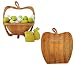 Faltkorb Apfel, wunderschöner Klappkorb 30 x 30 cm aus Holz Apfelkorb Osterkorb Eierkorb Osternest Herbstdeko Herbst Osterkorb Faltkorb Holzkorb Korb Schale Obstkorb Dekoschale Obstschale Holz faltbar Gemüseschale Obstteller, ideal auch als Untersetzer für Töpfe, Pfannen etc. durch die Falttechnik, platzsparende Aufbewahrung, CleanPrince, 30x30cm