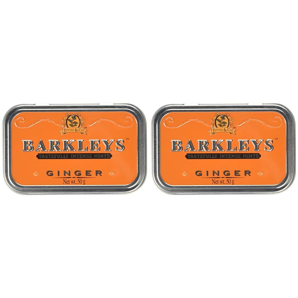 BarkleysMints Ginger Tastefully Intense Mints Tins 50 g (Pack of 2)