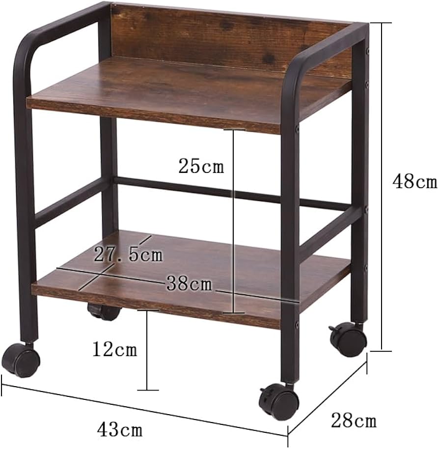 Amazon｜ラック オープンシェルフ 2段 棚 収納ラック キャスター付き