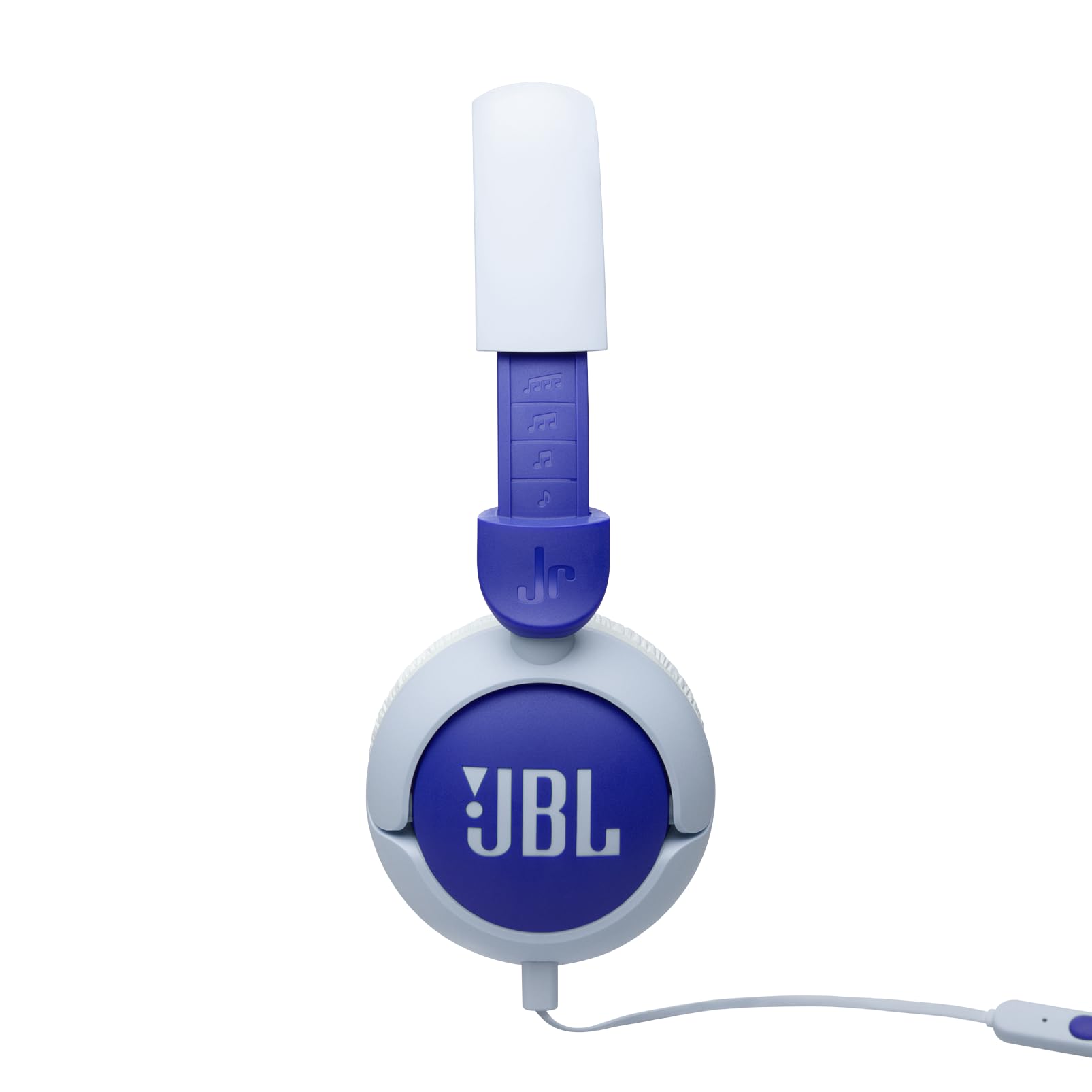 JBL Junior 320, Casque Supra-auriculaire Filaire pour Enfants, avec Microphone intégré, Safe Sound, Volume jusqu'à 85 DB, Coussinets Confortables, Set d'autocollants, Design Pliable, Bleu