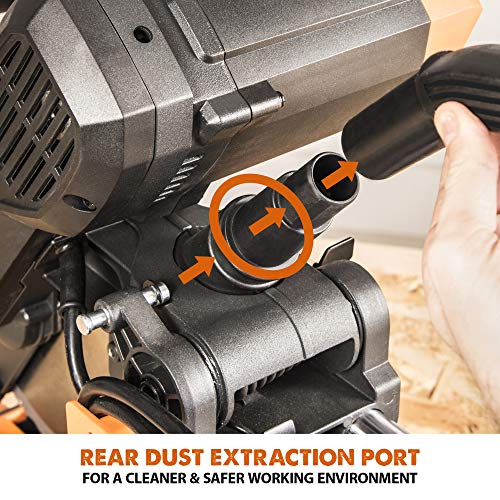 Evolution Power Tools R255SMSDB+ 15 Amp 10 in. Premium Dual Bevel Sliding Miter Saw w/Laser and Multi-Material Cutting Blade