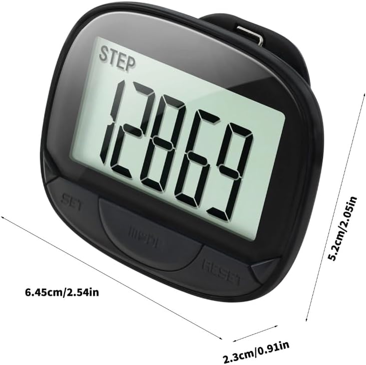 Accurate Digital Display Pedometer Step Counter Perfect for Gym and Daily Use