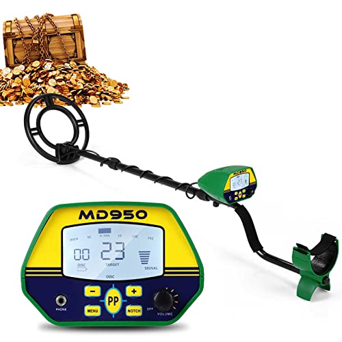 JZLPY Detector de Metales Profesional con Disc & All Metal Modos, Detector de Oro con Bobina de Búsqueda 10" y Conector para Auriculares Profundidad Máxima de 18 cm Cover