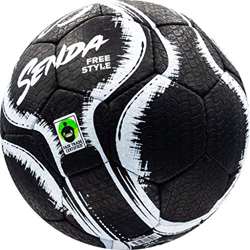 Senda Street Freestyle, Trick, And Skills Soccer Ball With Rubber Outer Cover, Fair Trade Certified, Black/White, Size 4 (Ages 13 & Up) #TOP5