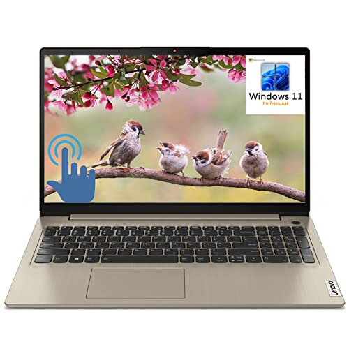 Lenovo [Windows 11 Pro S] IdeaPad 3 15 Business Laptop, 15.6' FHD Touchscreen 300nits, Intel Core i3-1115G4 (Beat i5-10210U), 8GB RAM, 256GB SSD, WiFi 6, Fingerprint Reader, Sand, Type-C HUB
