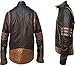 X Men Wolverine Striped Leather Jacket for Wolverine Logan fans Brown (X-Large)