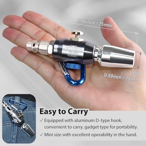 Mini dépoussiérant à air comprimé FIRSTINFO A18537US pistolet à buse haut débit - 6