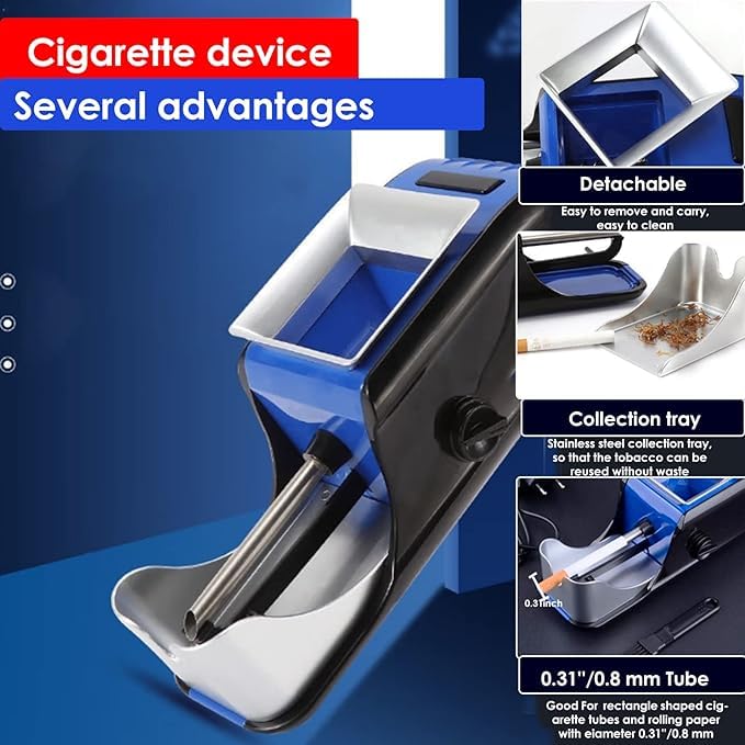 Miniatura 2 de Electric Cigarette Roller Portable Cigarette Cutter Fully Automatic Electric Cigarette Roller Automatic Cigarette Roller Cigarette Syringe