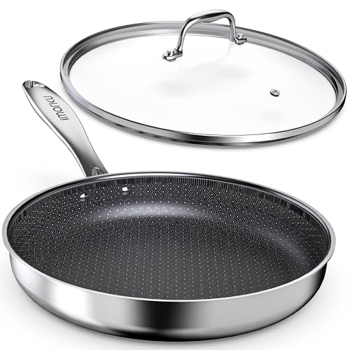 imarku 12-Inch Non-Stick Fry Pan with Lid Oven Safe