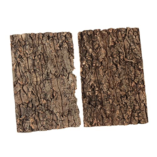 MERRYHAPY 2個クサガメ用プラットフォーム 爬虫類 テラリウム用樹皮 プラットフォーム 登れるとこ ケージ内装飾 餌台兼休息場所 小動物ケージアクセサリー