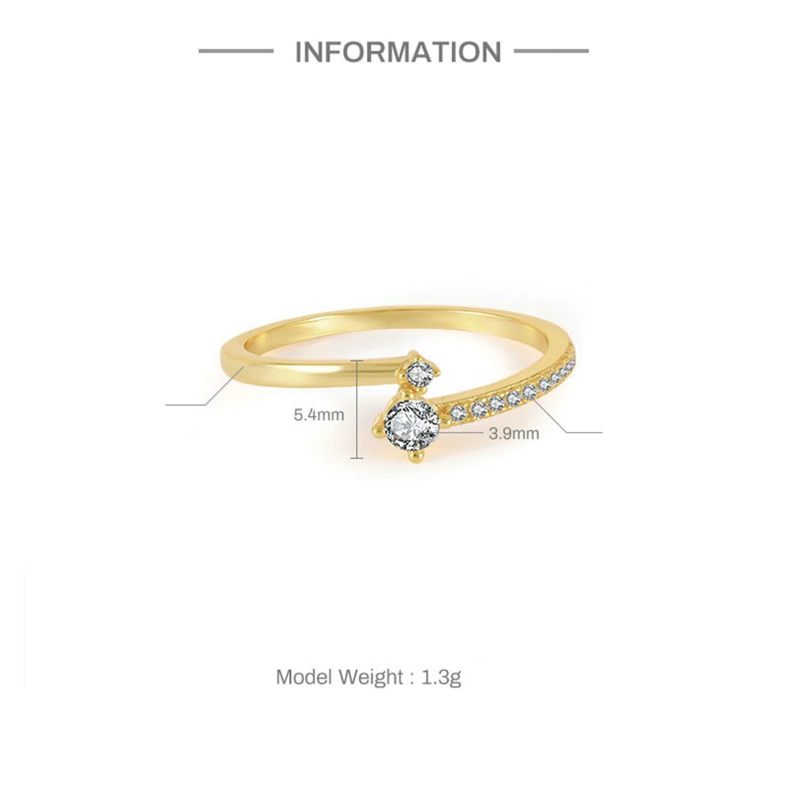KnSam 9K/14K Gold Eheringe Echter Schmuck, Moissanit Pärchen Ringe Au375/ 585 Gold, Elegant Ewigkeitsring Memoirering Ring, Gr.47-62
