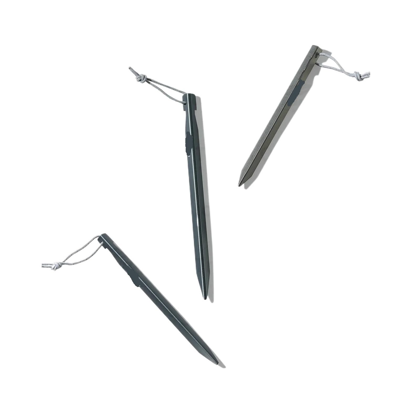 Piquetas camping de aluminio en forma de V con longitud de 14cm para suelo de tierra