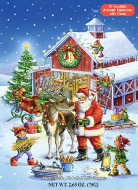 Ready Reindeer Chocolate Advent Calendar, 2.65 oz 4-pack