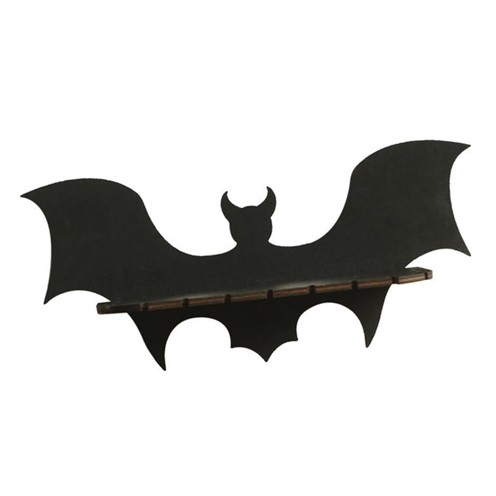 Tsophreniq Bat Shape Wood Hanging Shelf Jewelry Crystal Display Organization Floating Shelves Halloween Bedroom Wall Decoration Wall Decors