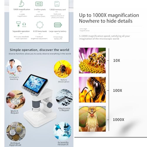 Microscope de résolution mobile écran intégré pour analyser partout - 6