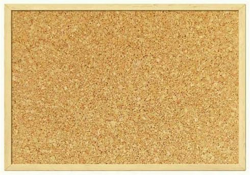 Cork Memo Notice Board Cork Boards Mood Board for Office Memo School with Push pins Wooden Natural Wood Frame (40x30cm)