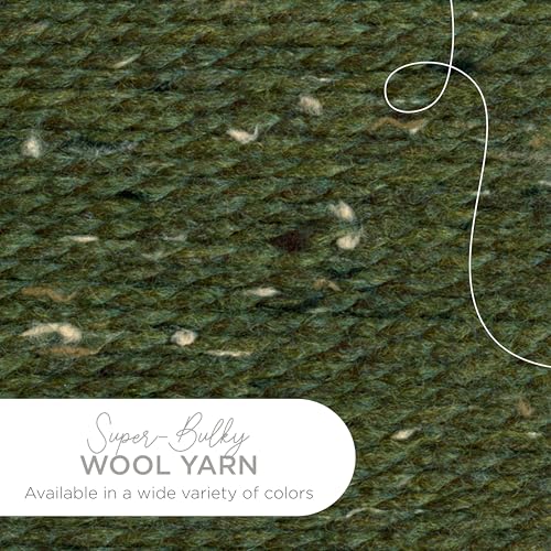 Image of Lion Brand Yarn Wool-Ease Thick & Quick Yarn, Soft and Bulky Yarn for Knitting, Crocheting, and Crafting, 1 Skein, Kale | Super Bulky Wool Acrylic Blend Fiber for Soft Hats, Sweaters, Chunky Blankets, Yarn for Crochet, Knitting, Crafts, Weaving