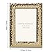 MIMOSA MOMENTS Hammered Metal picture Frame (Brass, 4x6)