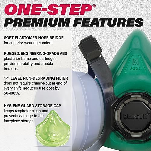GERSON Disposable Dual Cartridge Respirator OV/95 - Medium - Thumbnail 2
