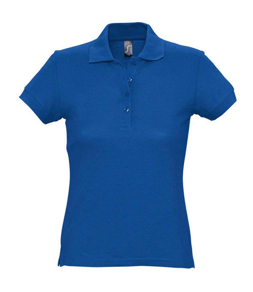 SOL'S Womens Passion Cotton Pique Polo Shirt Royal Blue XL