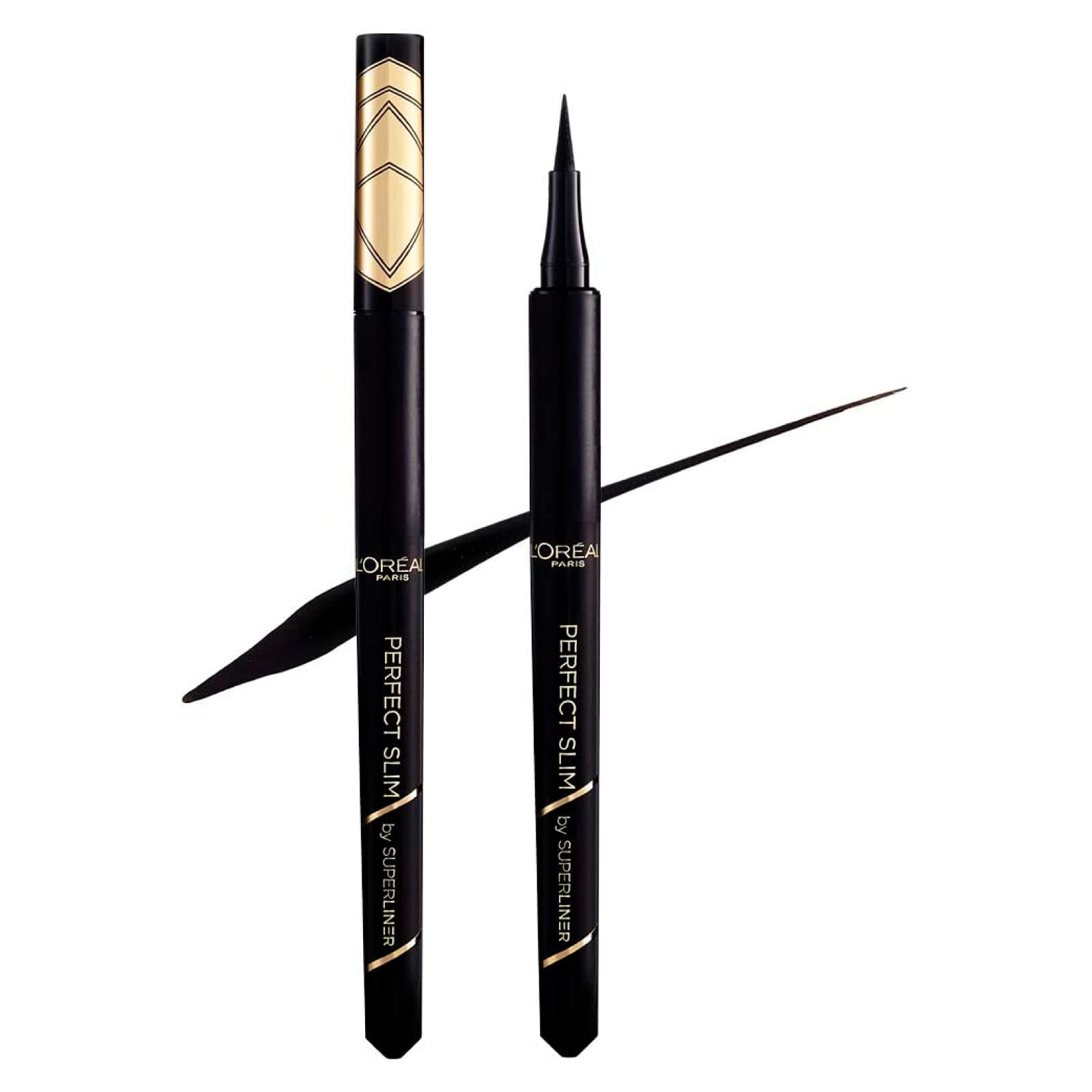 L'Oréal Paris Perfect Slim Superliner Eyeliner Penna Waterproof a Lunga Tenuta con Punta Ultra Sottile Applicazione Facile Linee Precise Tratto Leggero Modulabile Colore 01 Intense Black - 2 Cosmetici