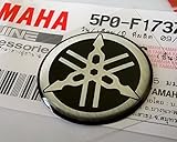 Yamaha 25mm Durchmesser Stimmgabel Emblem Sticker Logo Silber / Schwarz Motorrad / Jet Ski /Atv / Schneemobil