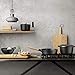 Iron 8 inch Shelf Brackets Flat Angle Curved Black Floating Industrial Shelves Support Brackets, Set of 2