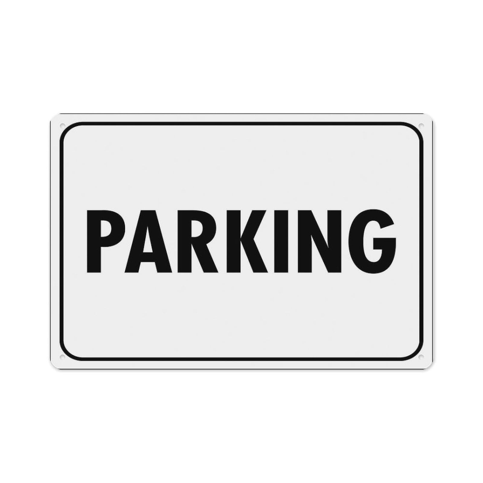 peiyeety Parking Sign Aluminum Tin Warning Signs for Home Outdoor Garden 12X16 Inches