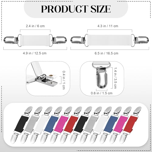 Image of Ruisita 12 Pieces Dress Clips Back Cinch Set, Shirt, Sweater, Clothes, Mitten, Shawl, Waist Clips for Women Men